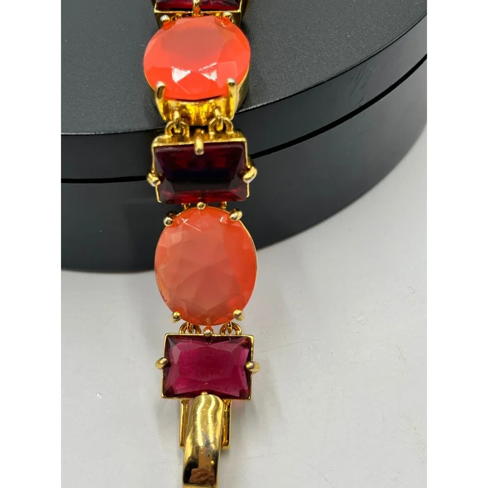 Kate Spade New York‎ Hancock Park Orange Red Rhinestone Bracelet